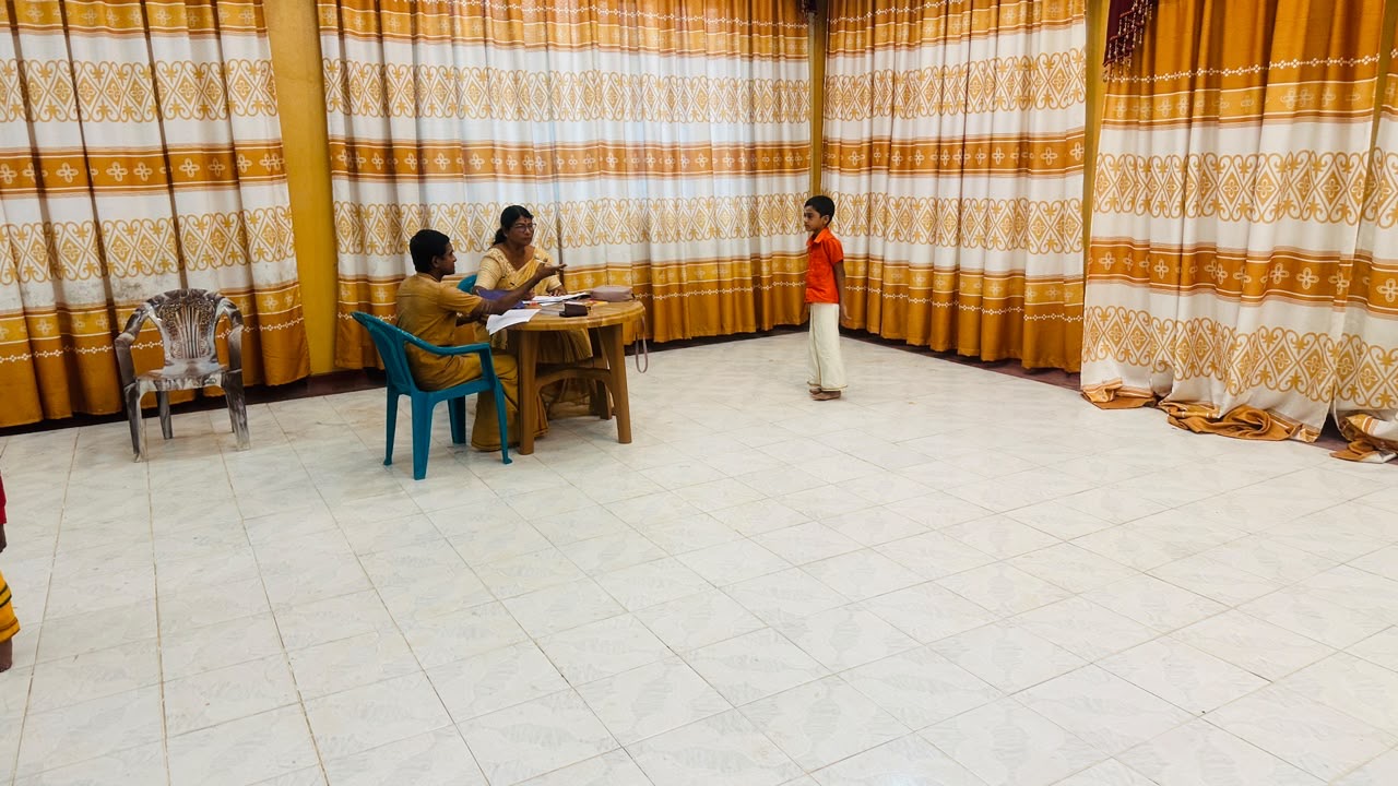 Manjavanapathi Murugan Temple Moral School conducts Pannisai and Neethi Book Mind Competition Day 1