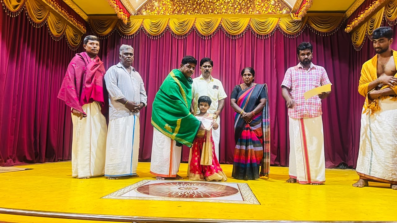Manjavanapathi Murugan Temple Moral School conducts Pannisai and Neethi Book Mind Competition Day 1